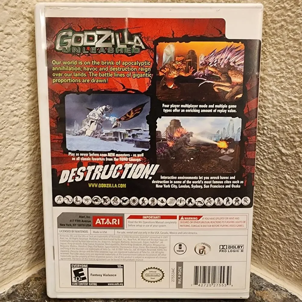Game - Godzilla: Unleashed - Wii - Atari - Nintendo